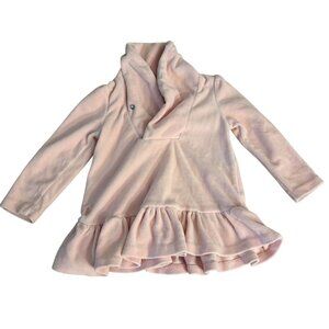 Ralph Lauren Pink Baby Girl Ruffled Long Sleeve Dress 18M Cotton Blend